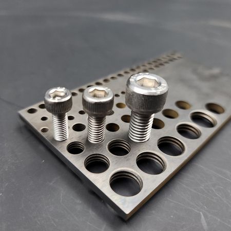 High-speed internal thread machining on tungsten carbide can be completed with just one electrode.