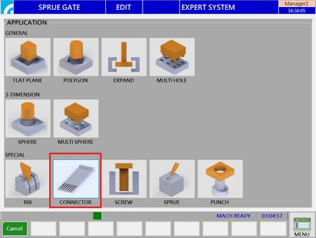 CONNECTOR setting module in Expert System.