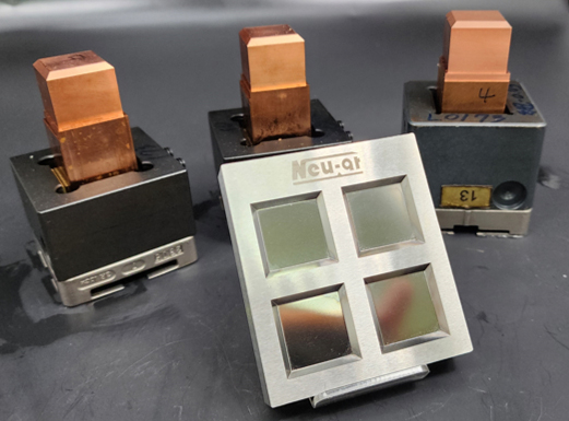 Non-stop machining of 4 cavities sample