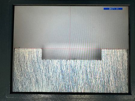 CCD 100x Magnified Sharp Corner View.