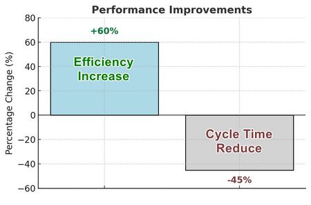 The machining efficiency improved compared with other company.