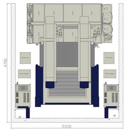 A2200-2E2 floor space – top view