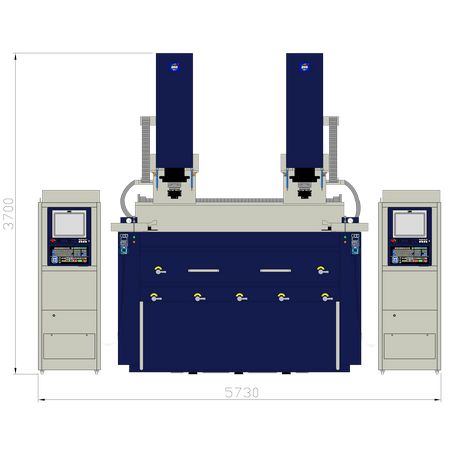 A2600-2E2 floor space – front view