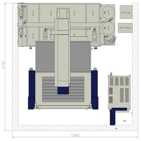A3200E2 floor space – top view