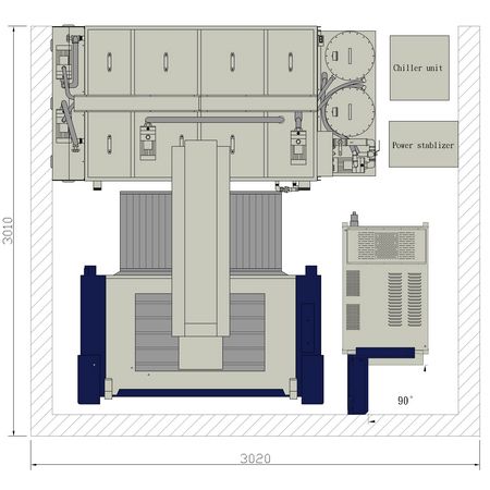 A700E2 floor space – top view