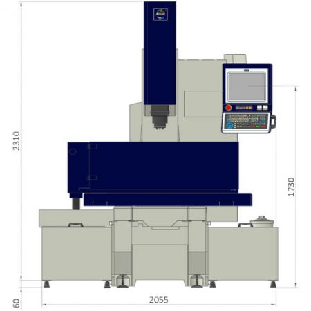 A90E2 floor space – front view