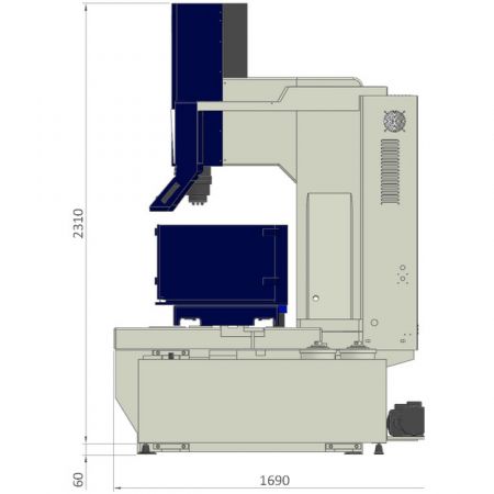 A90E2 floor space – side view