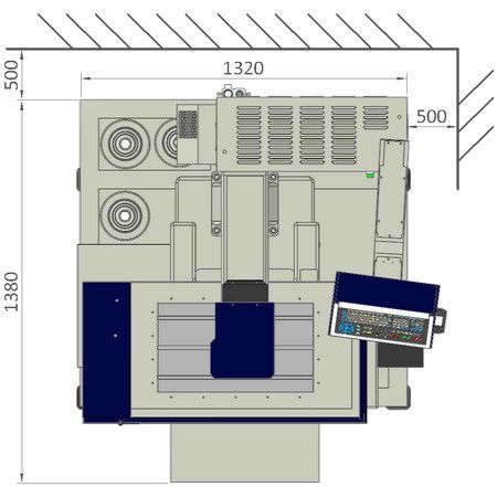 C50E2 floor space – top view