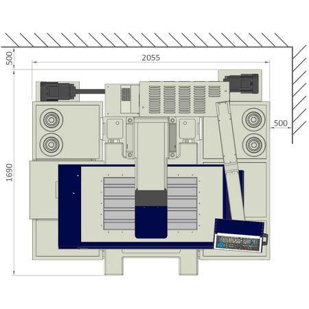 C90E2 floor space – top view