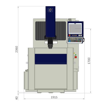 H60QE2 佔地平面-前視圖