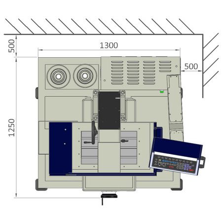 ZNC-30SE floor space – top view