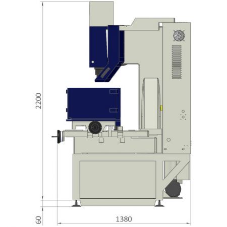 ZNC-50SE floor space – side view