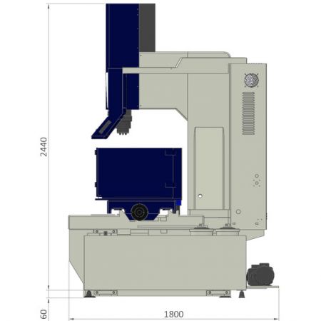 ZNC-90SE floor space – side view
