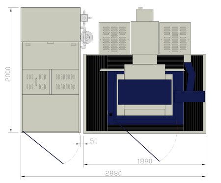 S55T floor space – top view